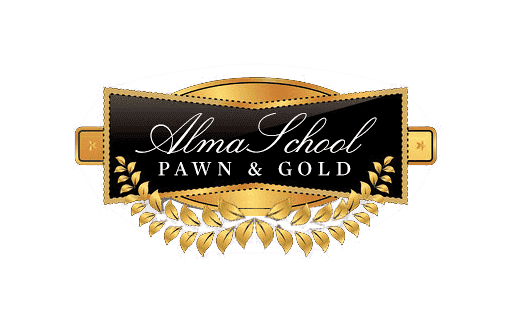 Alma School Pawn and Gold Logo